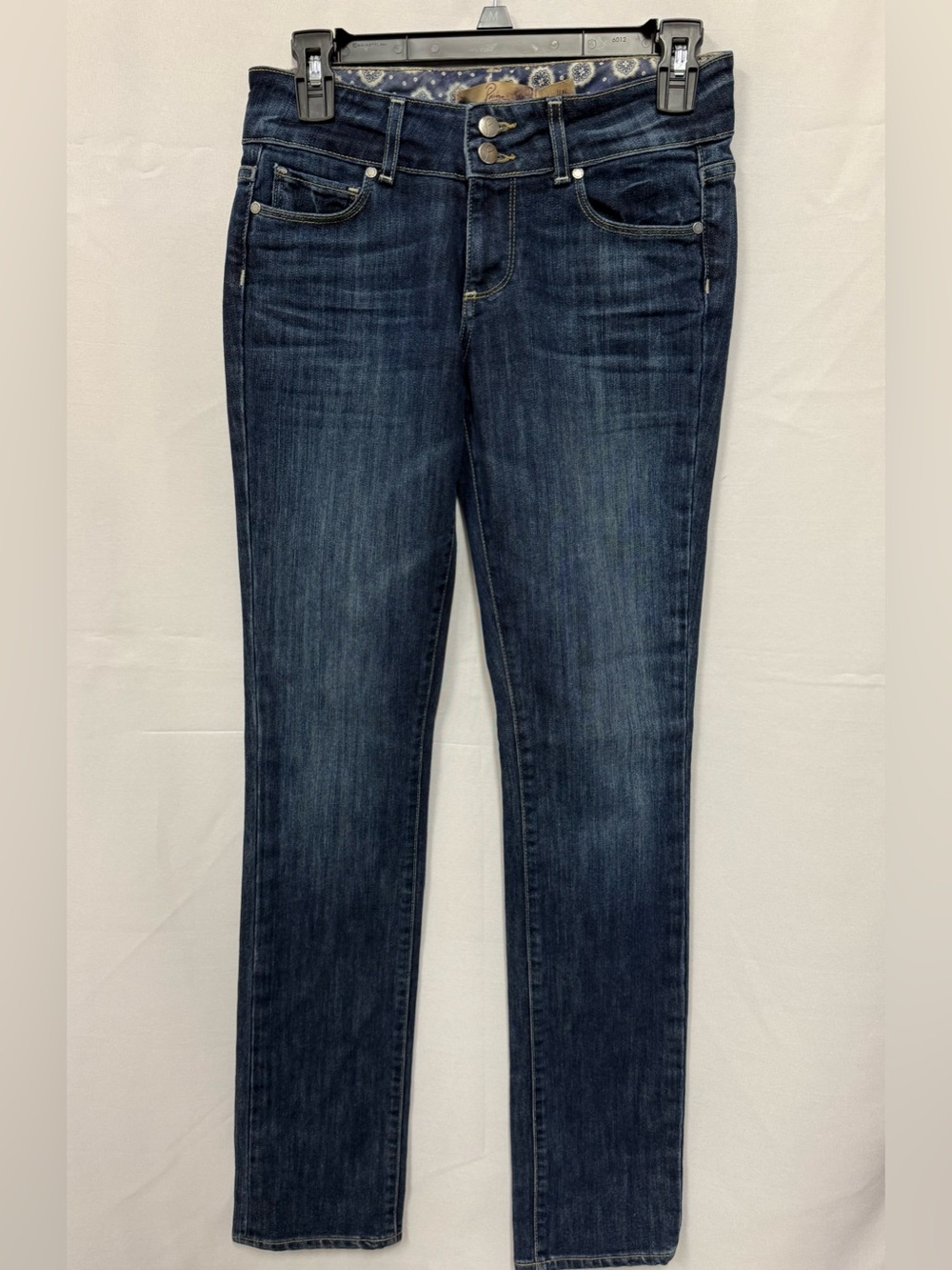 PAIGE Dark Wash Straight Leg Jeans